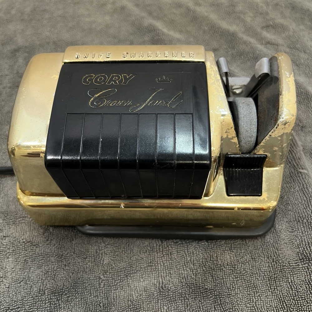 Vintage CORY Crown Jewel Knife Sharpener Model MBS2 Great Motor  And Quiet